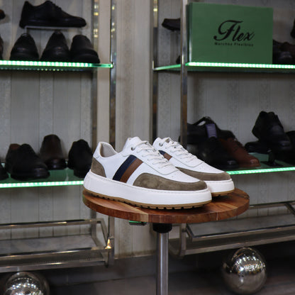 Basket En Cuir Blanc N - Azghar