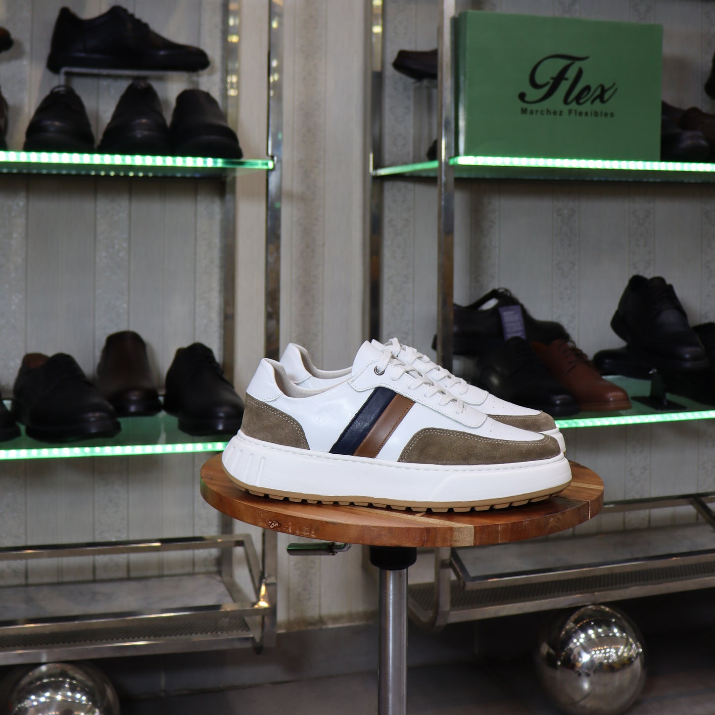 Basket En Cuir Blanc N - Azghar