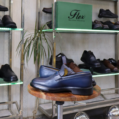 Chaussures Hommes Classiques  En Cuir Bleu - Smoura