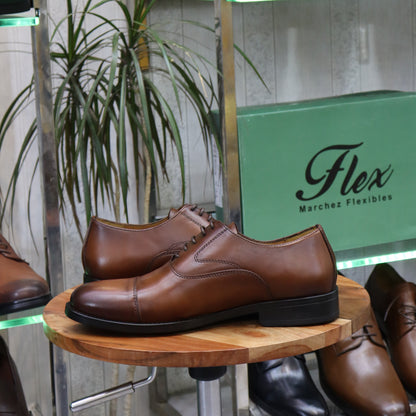 Chaussures  En Cuir Marron-   Herve
