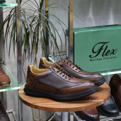 Chaussures en Cuir Marron-  Herve