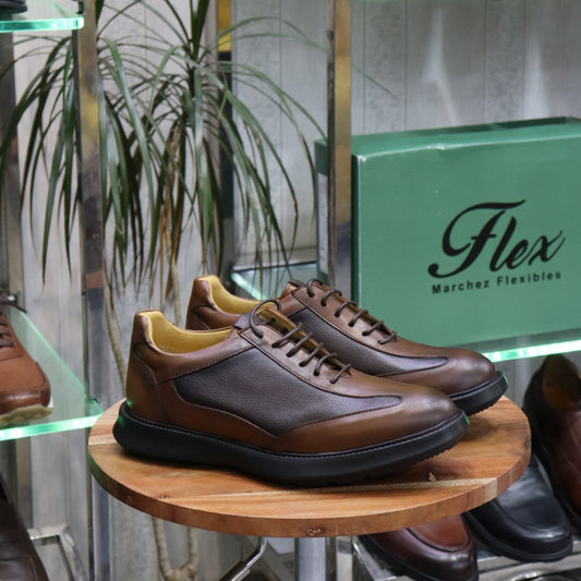 Chaussures en Cuir Marron-  Herve