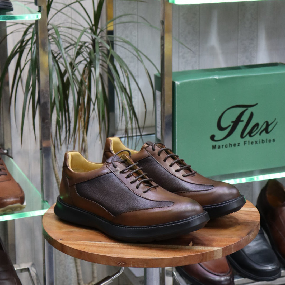 Chaussures en Cuir Marron-  Herve