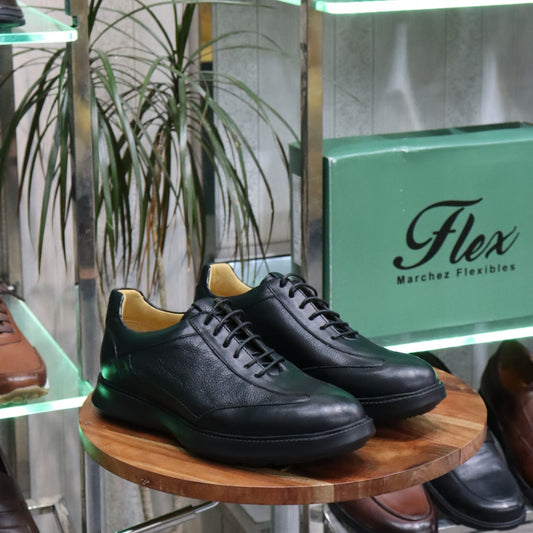 Chaussures en Cuir Noir-  Herve
