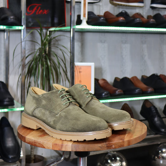 Dikens - Derby en cuir vert