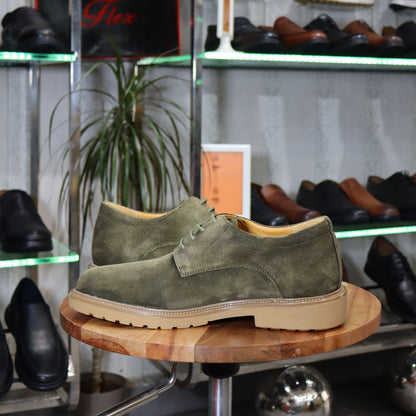 Dikens - Derby en cuir vert