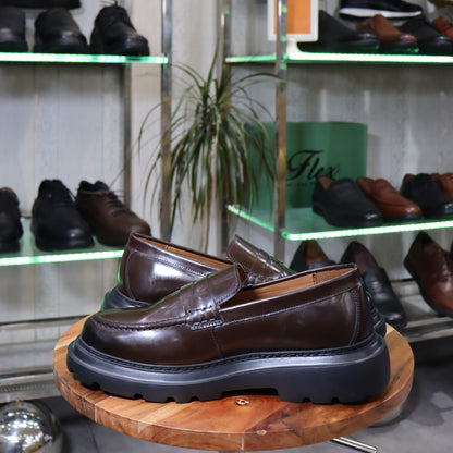 Mocassin Lennox Marron  En Cuir Démasquable