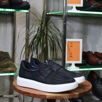 Mocassin En Cuir Noir - Decontractes