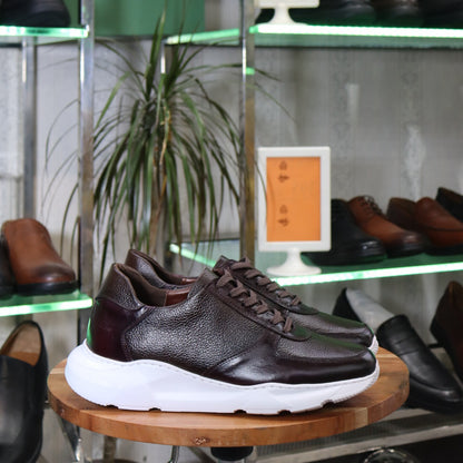 Basket  En Cuir Marron - Arman