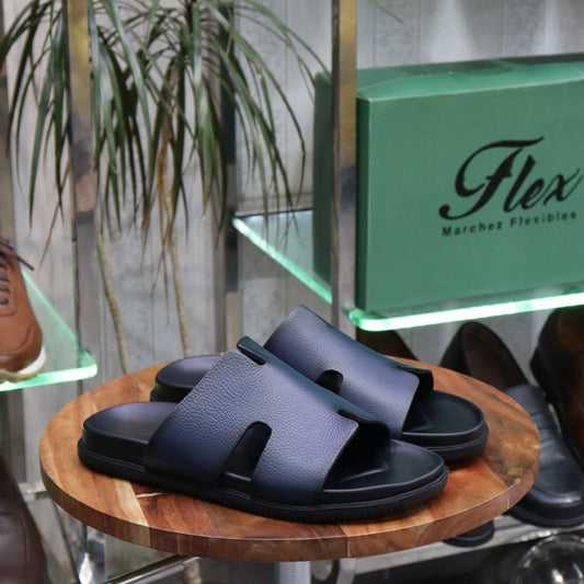 Sandales en cuir Bleu -Arcadyn