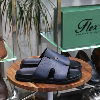 Sandales en cuir Bleu -Arcadyn
