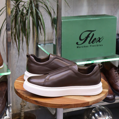 Basket en Cuir Marron - Inge