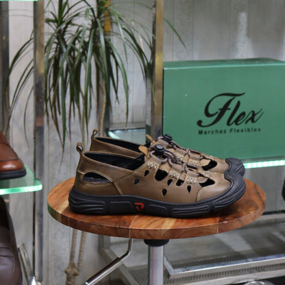 Sandale En Cuir  Beige Nubuck -  Austin