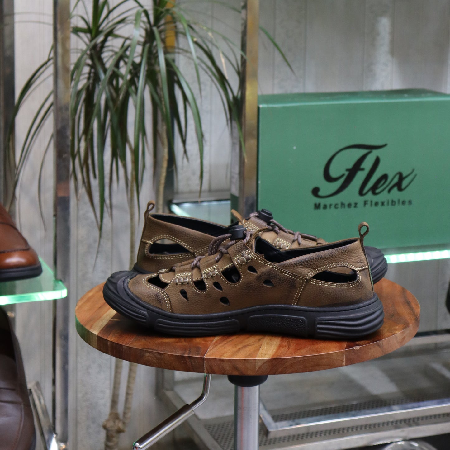Sandale En Cuir  Beige Nubuck -  Austin