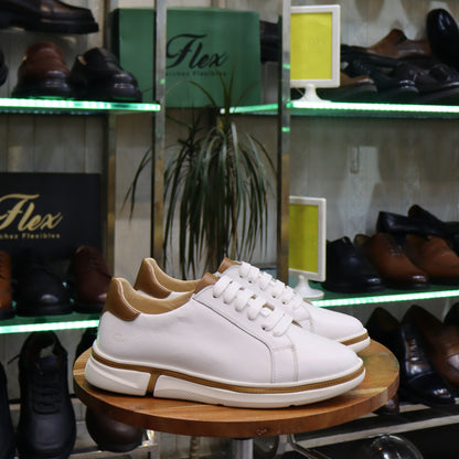 Basket En Cuir Blanc -ifni