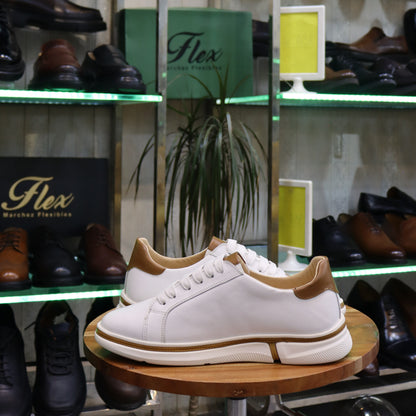 Basket En Cuir Blanc -ifni