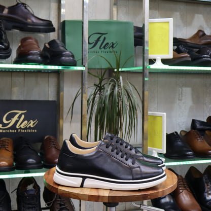 Basket En Cuir Noir - Mek