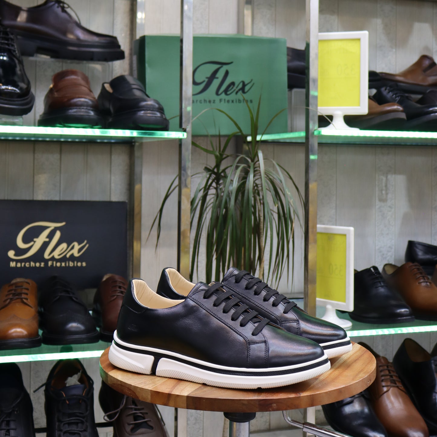 Basket En Cuir Noir - Mek