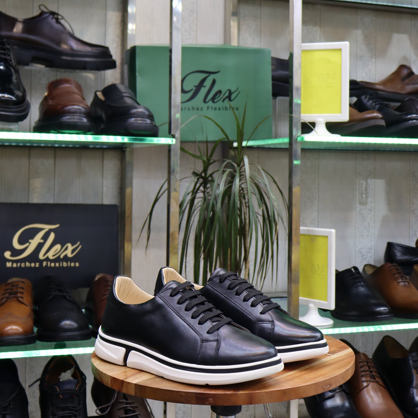 Basket En Cuir Noir - Mek