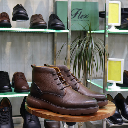 Bottine En Cuir Tabac - Sart