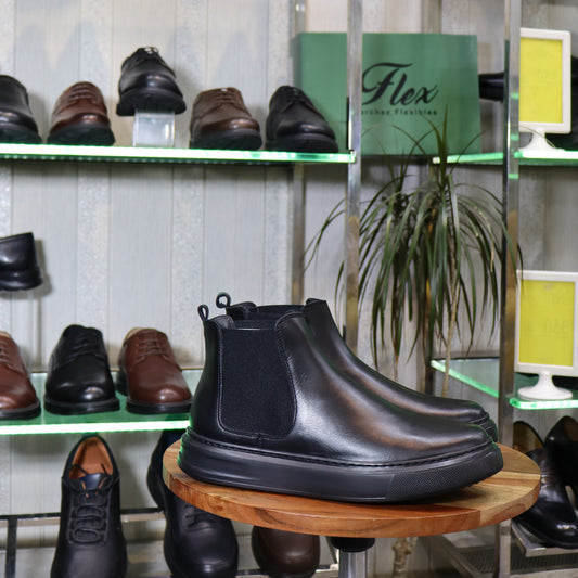 Bottine Chelsea En Cuir Noir - Iris