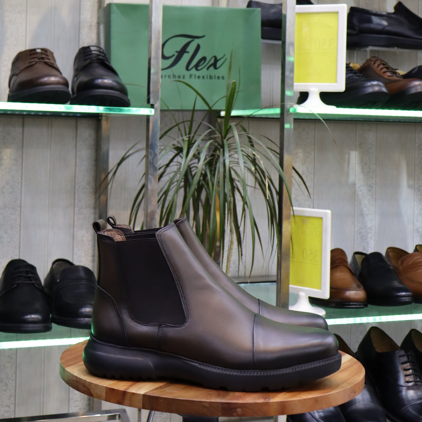 Bottine Chelsea En Cuir Marron Chocolat - Tidsi