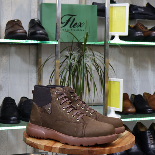 Bottine Chelsea En Cuir Marron Nubuck - Assaka