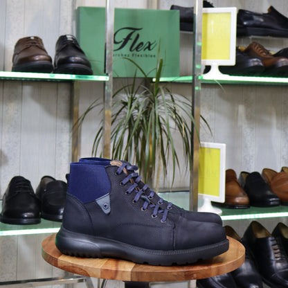 Bottine Chelsea En Cuir Bleu Nubuck - Assaka