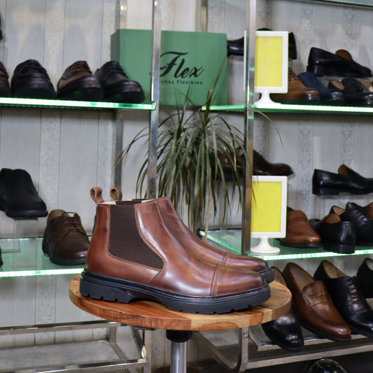Bottine Chelsea En Cuir Marron -  Mario