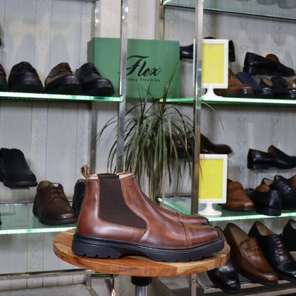 Bottine Chelsea En Cuir Marron -  Mario