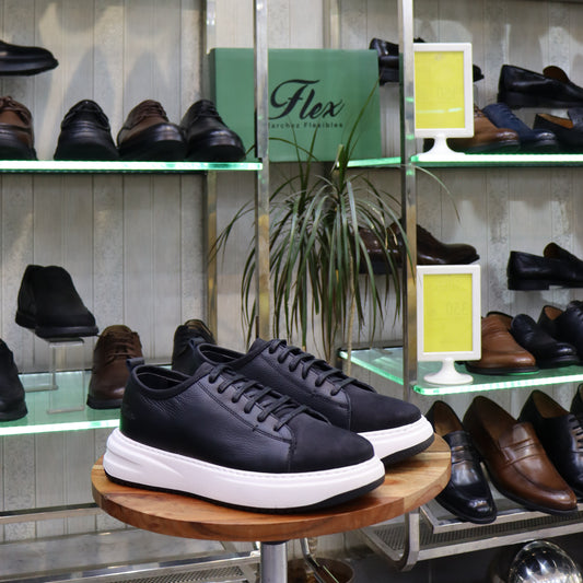 Basket  En Cuir Noir -  Cala