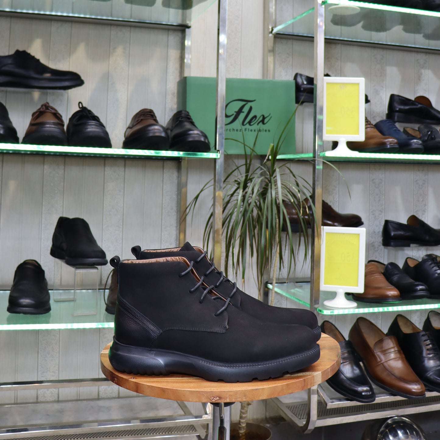 Bottine En Cuir Noir Nubuck - Sart