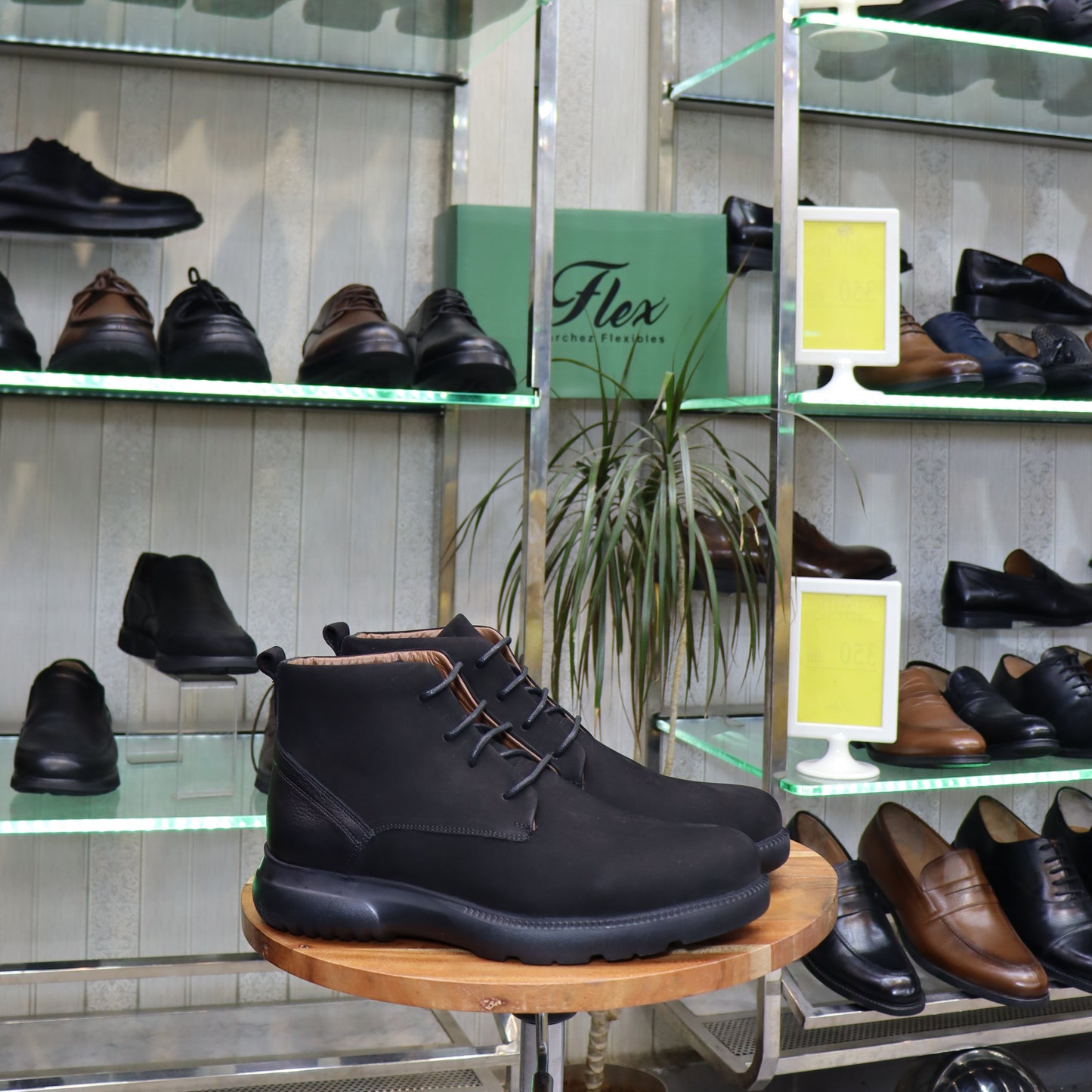 Bottine En Cuir Noir Nubuck - Sart