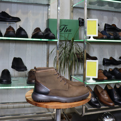 Bottine En Cuir Marron Nubuck - Sart