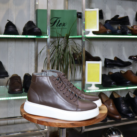 Bottine En Cuir Marron - Kaid