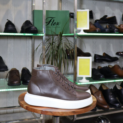 Bottine En Cuir Marron - Kaid