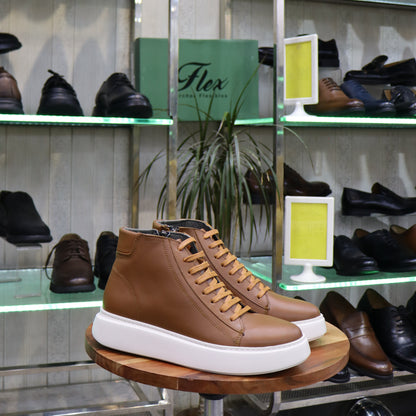 Bottine En Cuir Tabac - Kaid