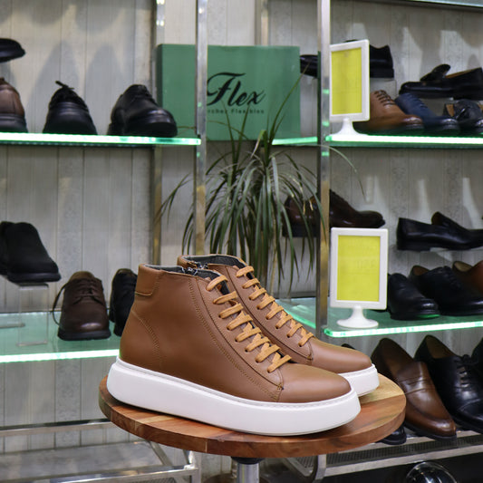 Bottine En Cuir Tabac - Kaid