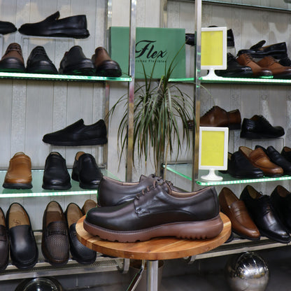 Chaussures Homme En Cuir Marron - Tidas