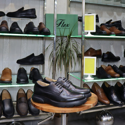 Chaussures Homme En Cuir Noir - Tidas