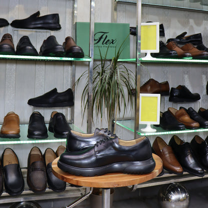 Chaussures Homme En Cuir Noir - Tidas