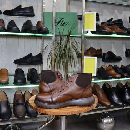 Bottine Chelsea En Cuir Marron - Assaka