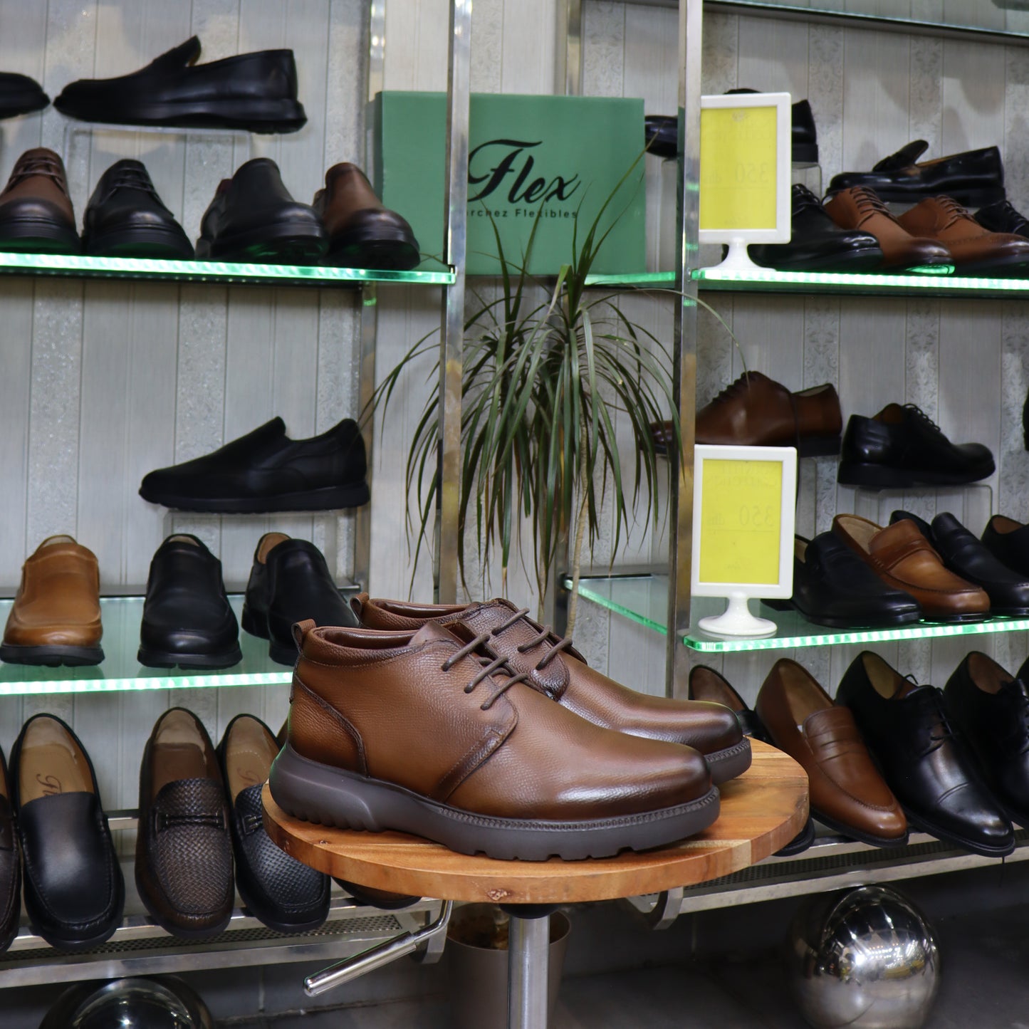 Demi Bottes En Cuir Marron  - Amlil