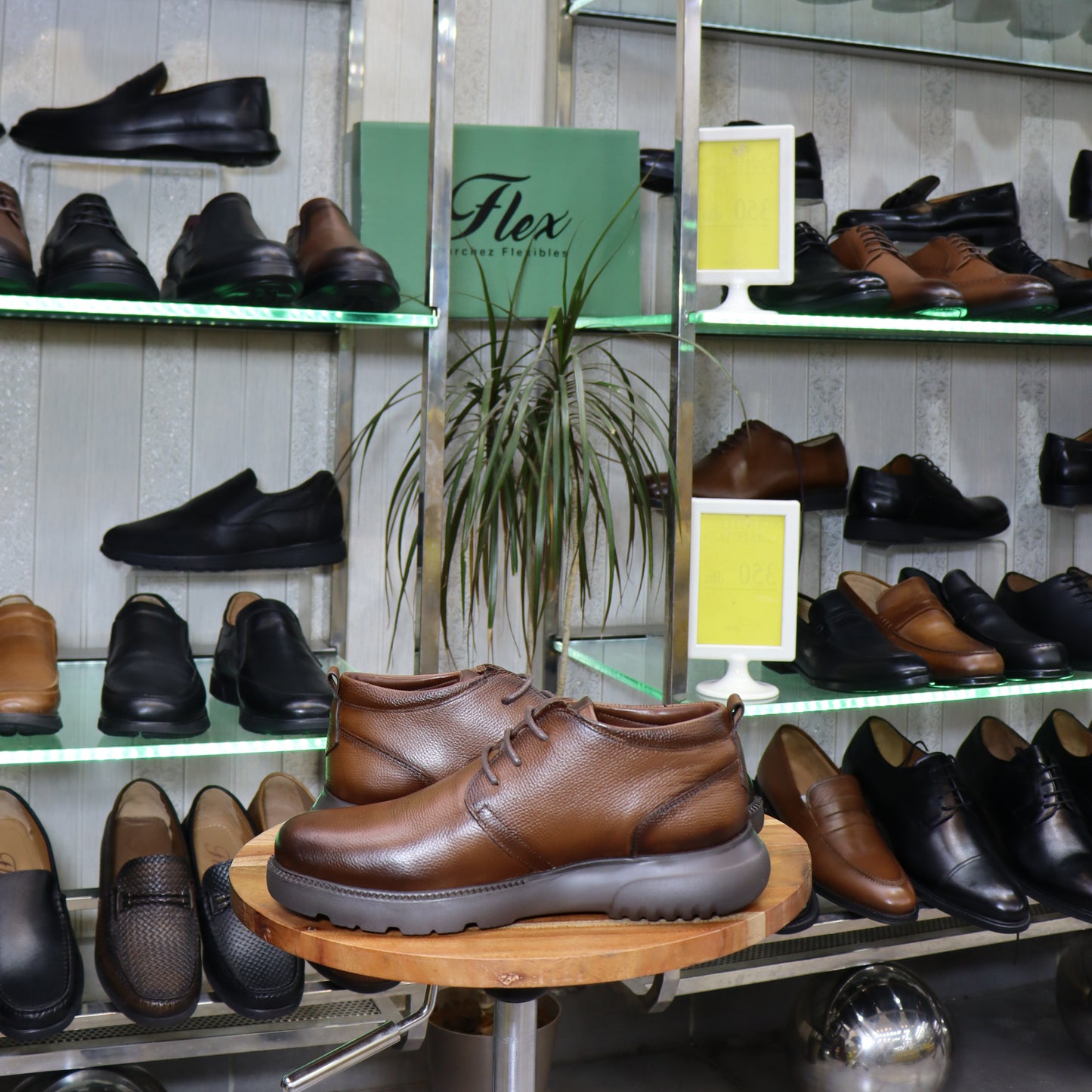 Demi Bottes En Cuir Marron  - Amlil