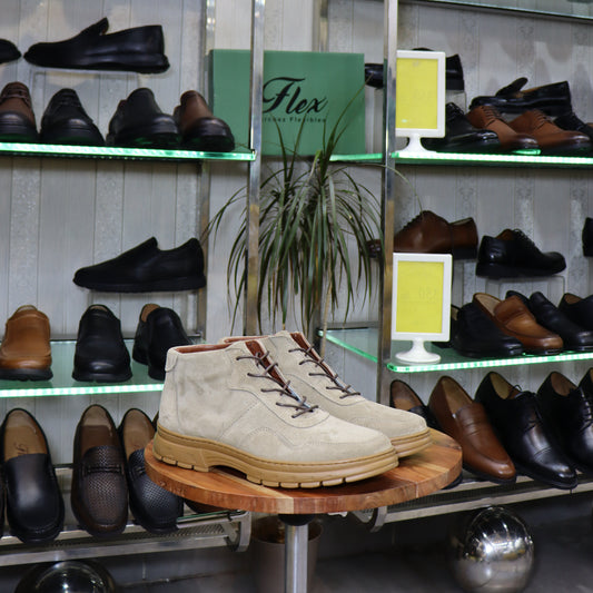 Bottine En Cuir beige daim - Imlil