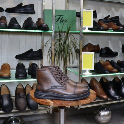 Bottine En Cuir Marron- Harold