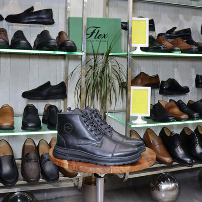 Bottine En Cuir Noir - Harold