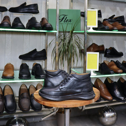 Bottine En Cuir Noir - Carlos