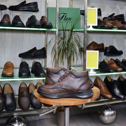 Bottine En Cuir Marron - Carlos