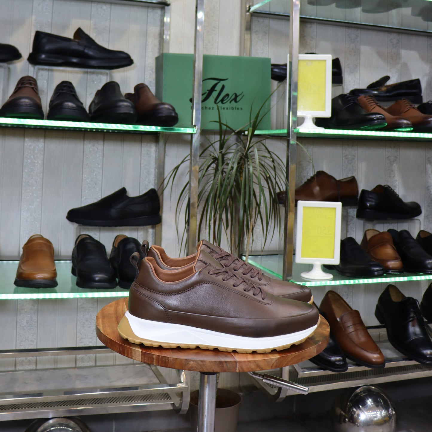 Basket  En Cuir Marron - Zegga